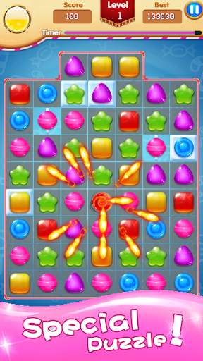 Candy Sweet Jellipop Fever - Match 3 Classic screenshot 1