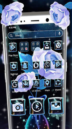 Neon Rose Edge Launcher Theme screenshot 4