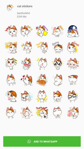 Funny Cat stickers - WAstickerapps स्क्रीनशॉट 3