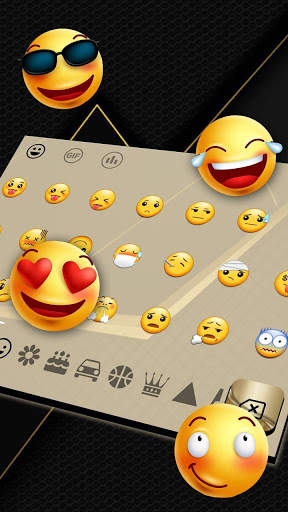 Golden Black Business Keyboard Theme 3 تصوير الشاشة