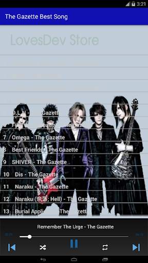 The Gazette Best Song screenshot 2