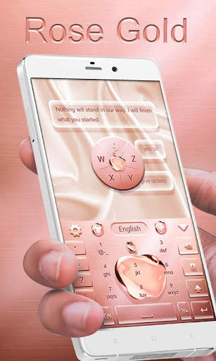 Rose Gold GO Keyboard Theme screenshot 2
