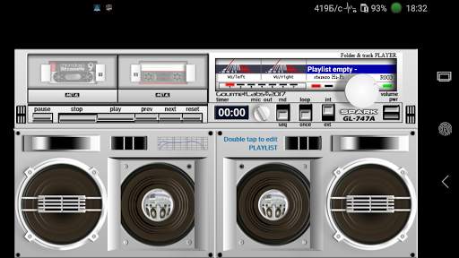 Spark GL-747A folder player vintage VU-meter screenshot 1