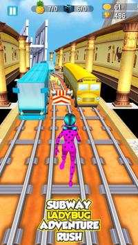 Lady Bug Dash -  Subway Adventure Cat Noir Run screenshot 5