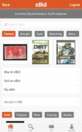 eBid screenshot 1