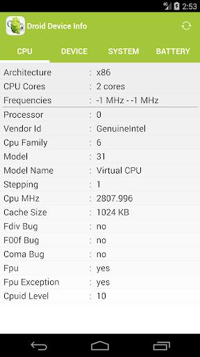 Droid Device Info screenshot 2