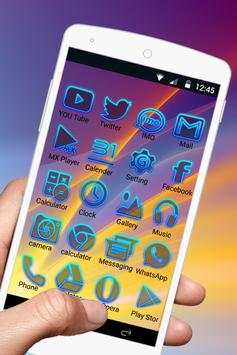 Neon Blue Launcher screenshot 2