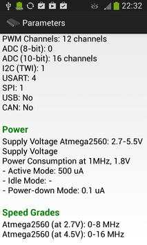 AVR Atmega Database screenshot 4