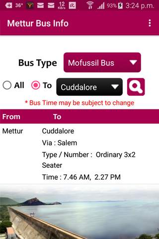 Mettur Bus Info screenshot 5