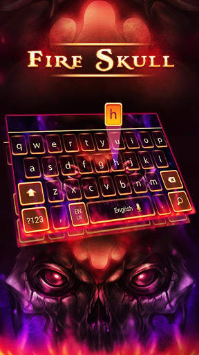 Fire Skull Keyboard screenshot 2