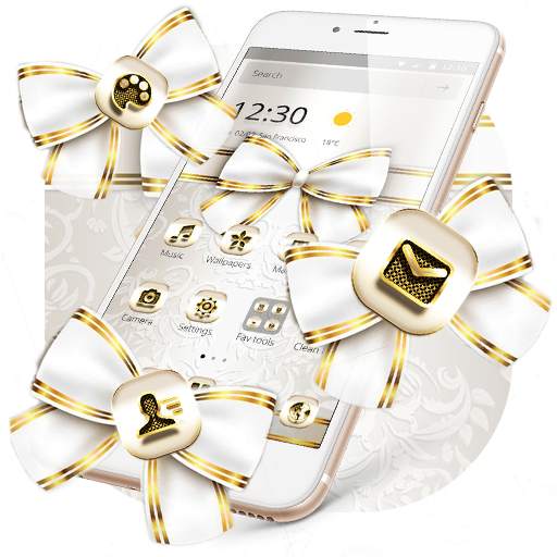 Extravagant Platinum Gold Bowknot Theme 1.1.3