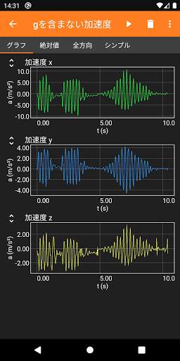 phyphox screenshot 2