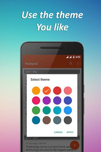 Notepad - With Lock, Backup, Colorful Themes, 2020 6 تصوير الشاشة