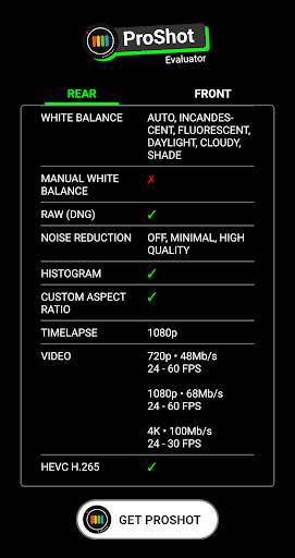 ProShot Evaluator screenshot 2