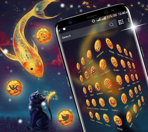 Gold Fish Launcher Theme screenshot 3