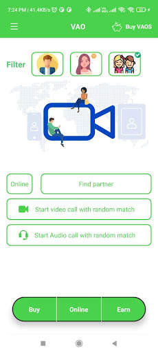 VAO - random chat dating app screenshot 1