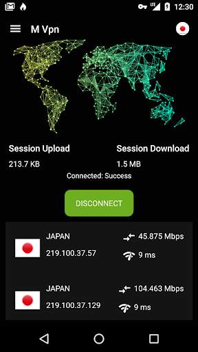 M VPN screenshot 1
