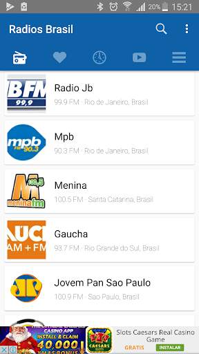 Radios Brasil screenshot 1