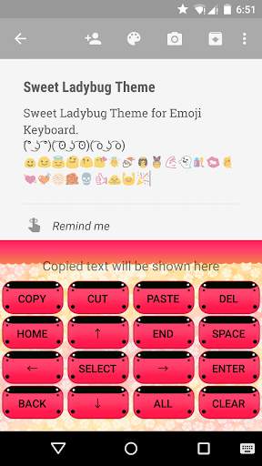 Sweet Ladybug Emoji Keyboard स्क्रीनशॉट 3