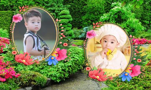 Beautiful Garden Dual Photo Frame Application screenshot 2