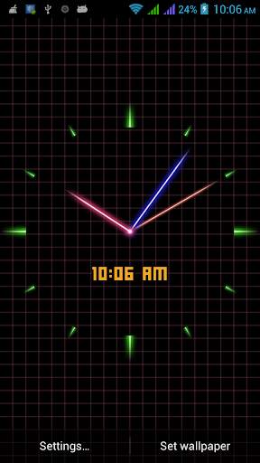 Laser Analog Clock Free स्क्रीनशॉट 4