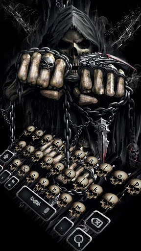 Death Skull Grim reaper Keyboard Theme screenshot 3