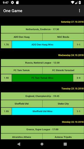 One Game Betting Tips screenshot 2