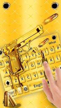 Gold Pistol Metal Keyboard screenshot 1