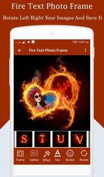 Fire Text Photo Frame screenshot 3