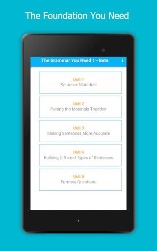 The Grammar You Need 1: Building Sentences 6 تصوير الشاشة