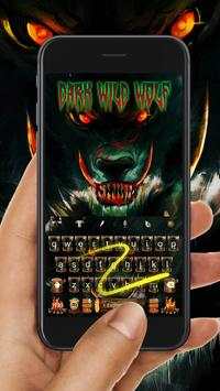 Evil Blood Wolf & Dark Forest Keyboard Theme screenshot 3
