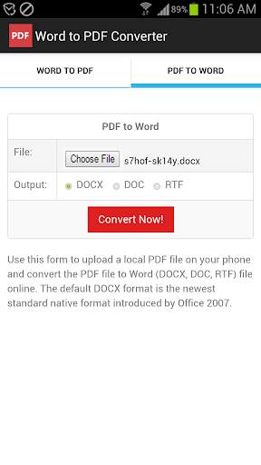 Word to PDF Converter скриншот 2