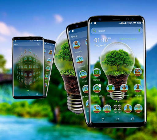Nature Bulb Launcher Theme скриншот 3