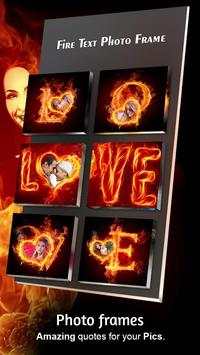Fire Text Photo Frame screenshot 1