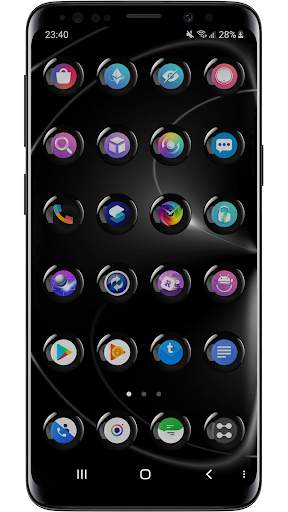 Theme Launcher Black - Spheres Icon Changer Free 4 تصوير الشاشة