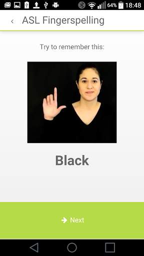 ASL Fingerspelling 6 تصوير الشاشة
