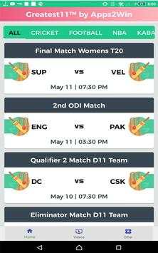 Greatest11™ -Guide for Dream11 and IPL2020 Team screenshot 9