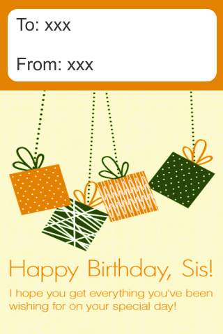Happy Birthday Sister Greetings screenshot 2