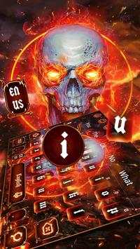 Devil Flaming Skull Keyboard Theme screenshot 2