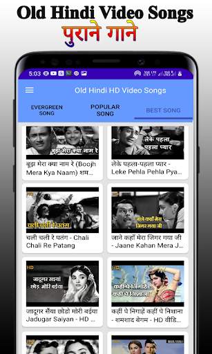Old Hindi Video Songs HD screenshot 1