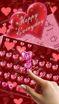 Red Peach Heart Keyboard screenshot 2