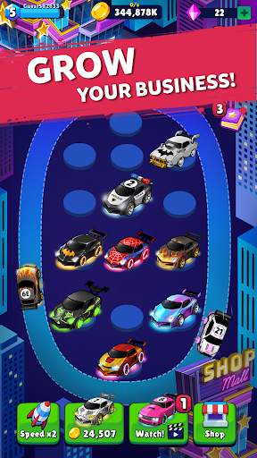 Merge Neon Car: Idle Car Merge screenshot 3