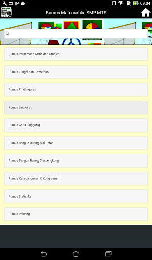 Rumus Mapel Matematika Untuk Tingkat SMP/MTS screenshot 4