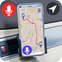 Voice navigation maps: GPS driving direction logo