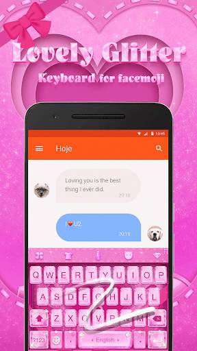 Glitter Emoji Keyboard Theme screenshot 4