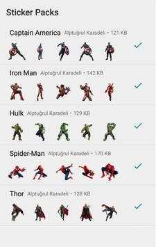 Marvel Stickers for Whatsapp - WAStickerApps screenshot 1