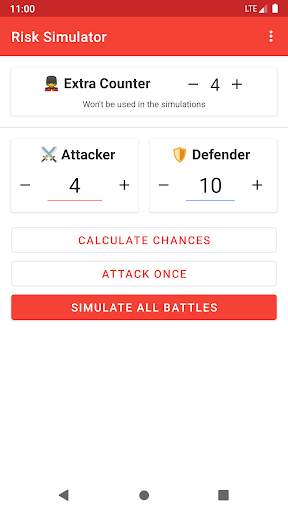 Risk Battle Simulator - Risk Calculator/Dice Roll screenshot 3