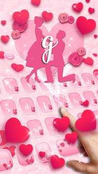 Pink Love Valentine Keyboard Theme screenshot 2
