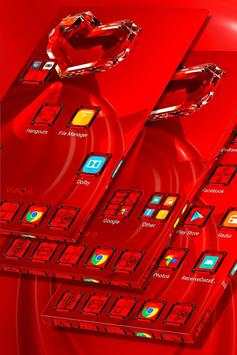 Red Crystal Heart Launcher screenshot 5