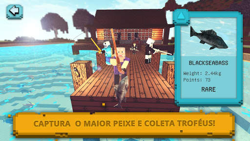 Peixes Quadrados Jogo de Pesca screenshot 1